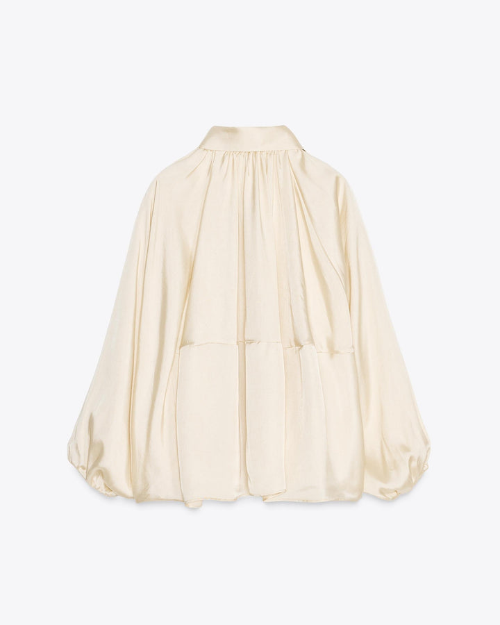 Maven Satin Pleated Bomber