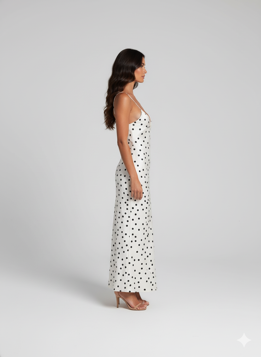 Amara Polka Dot Slip Dress